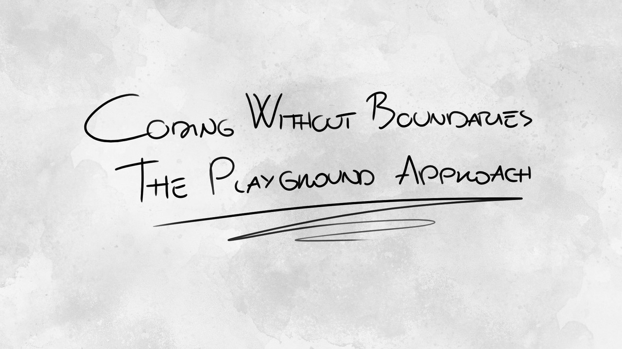 Coding Without Boundaries, The Playground Approach blog banner image