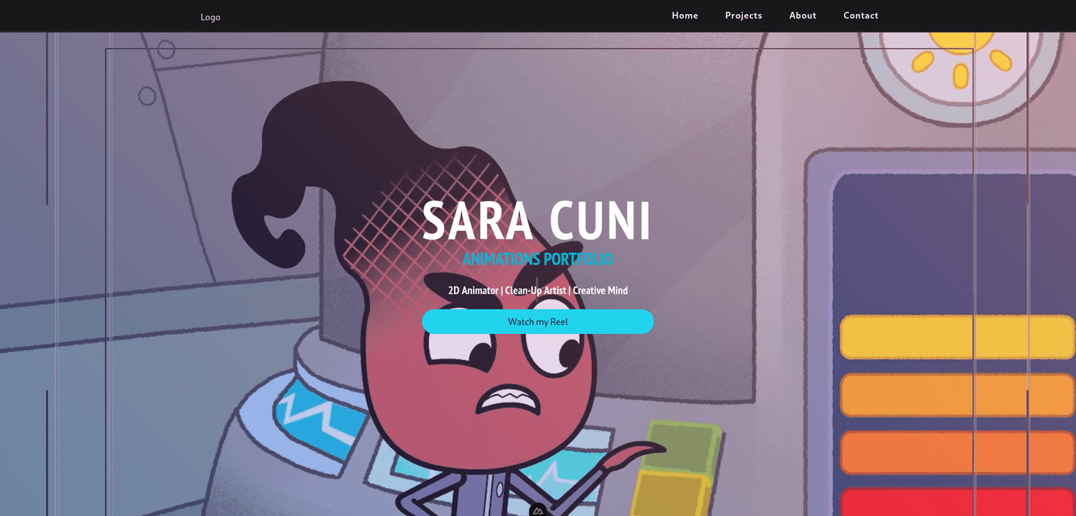 Sara Cuni Portfolio Website Home